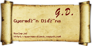 Gyermán Diána névjegykártya